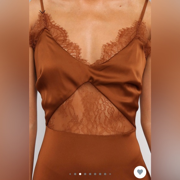 Rust color Petal and Pup midi dress. Worn once. Like new quality. - Picture 2 of 5